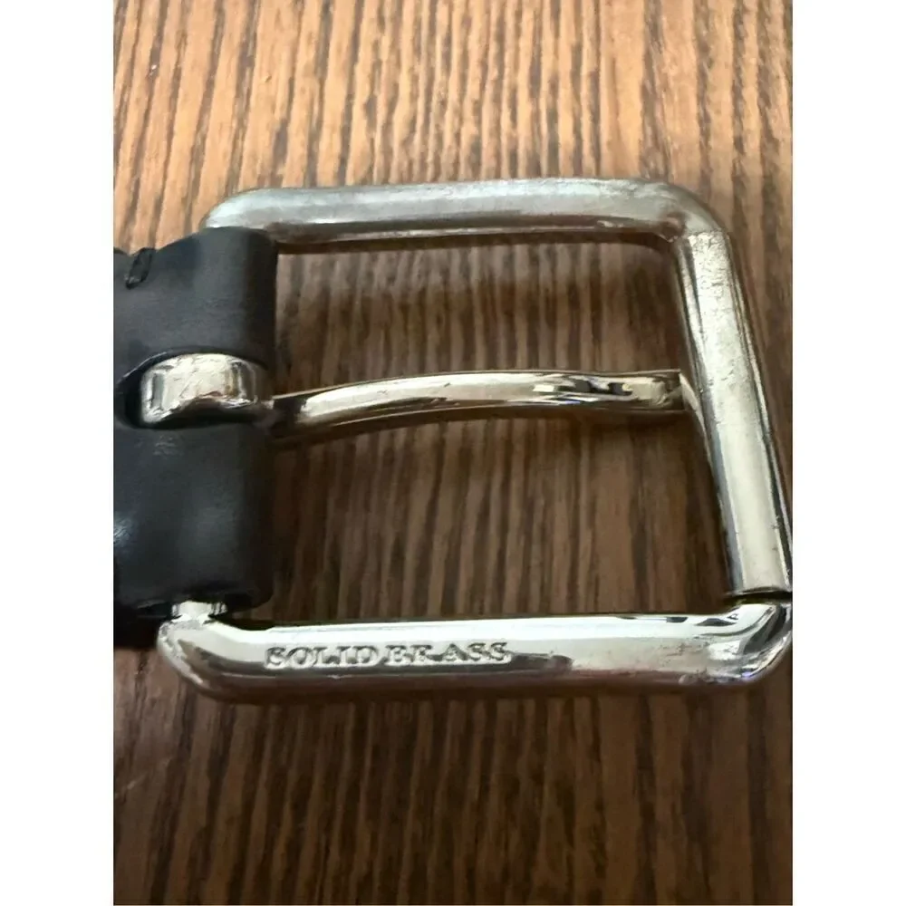 BURBERRY CANVAS/LEATHER BELT (sz 40/100) - Picture 3 of 7